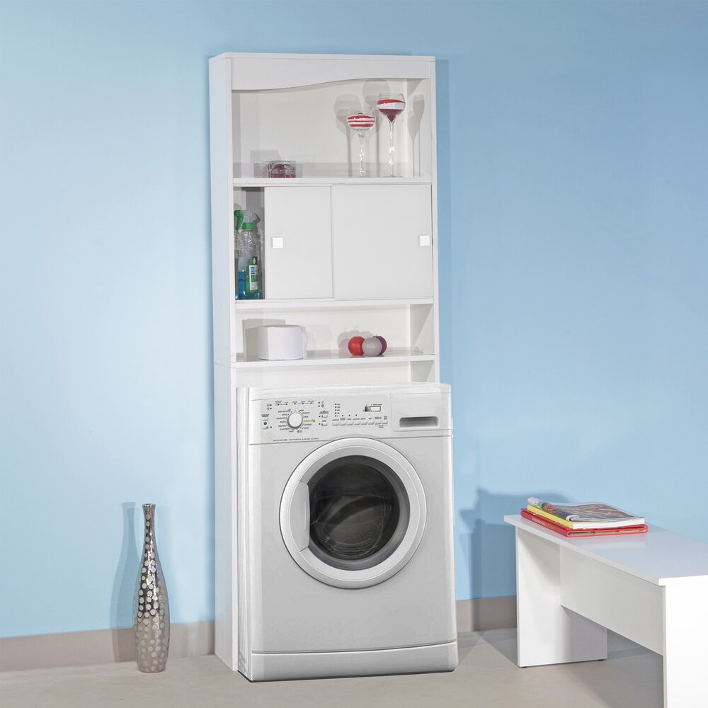 Meuble wc ou machine à laver blanc - BATH photo 3