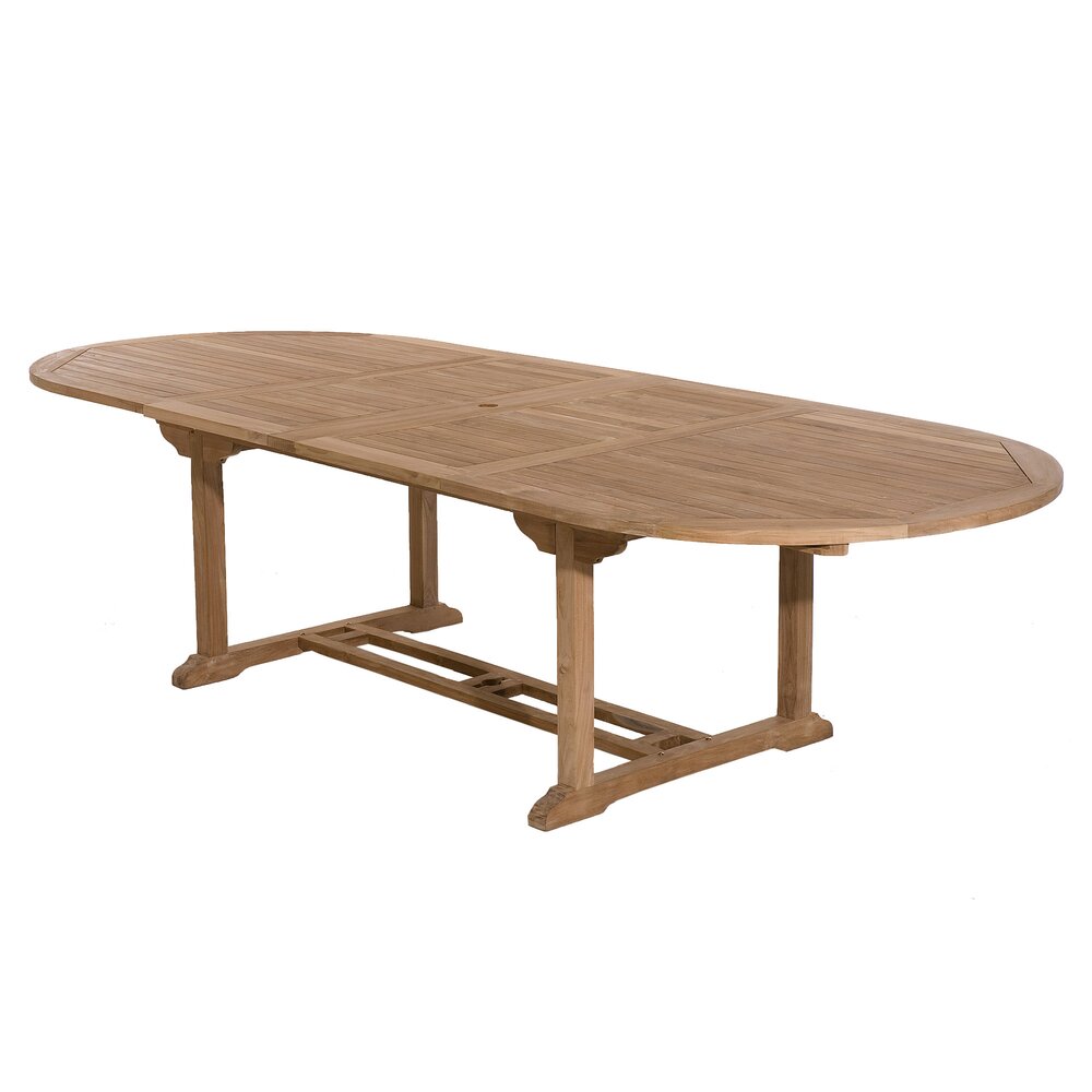 Table de jardin - Table ovale avec allonge 200/300 cm en teck - GARDENA photo 1