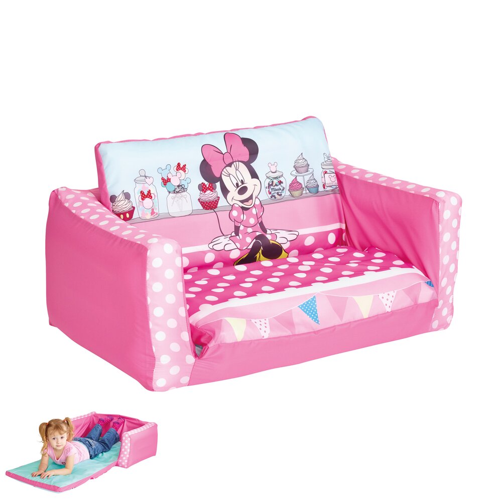 Canapé lit gonflable Minnie 105x68x26cm coloris rose