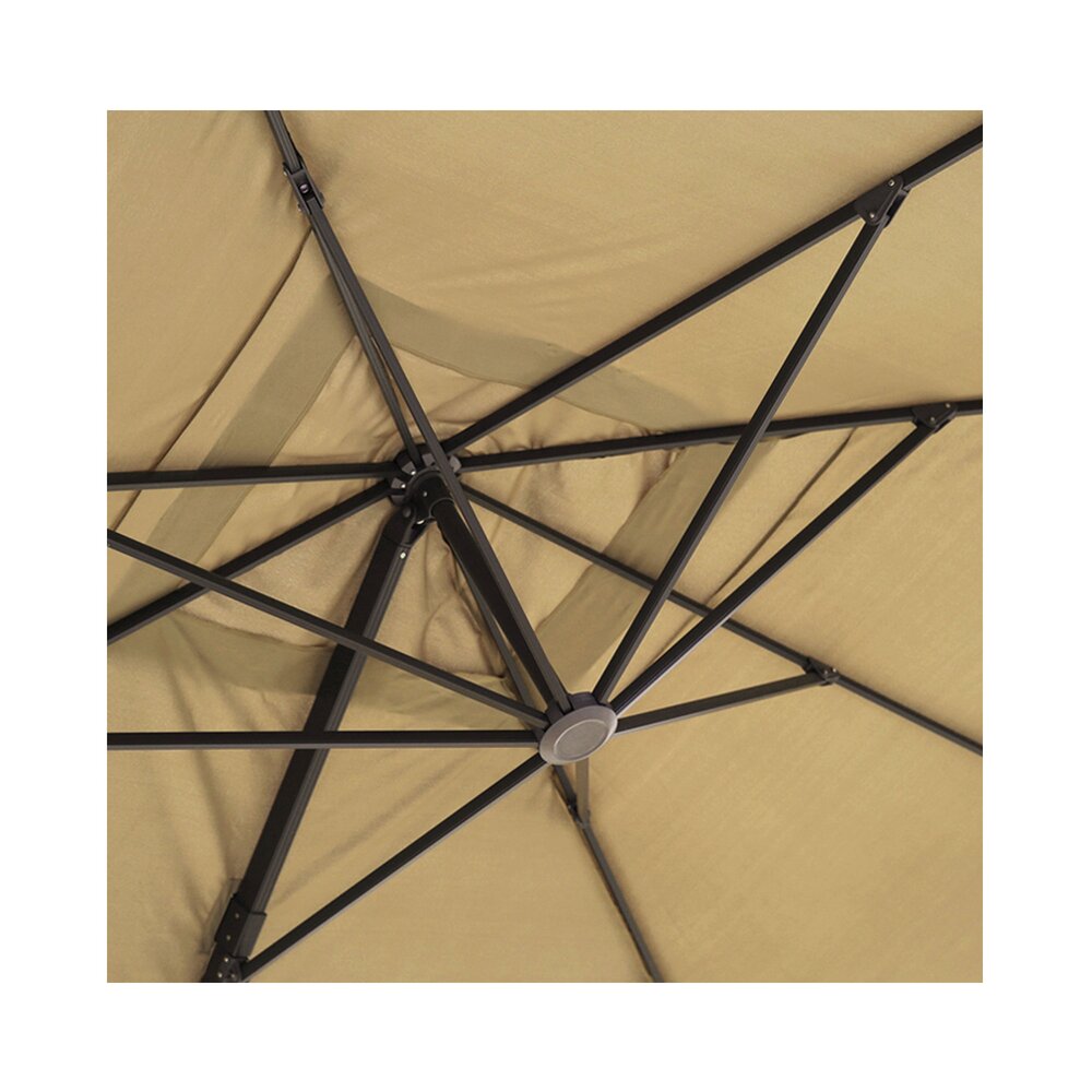 Parasol déporté 3x4 m beige - PALERME photo 4