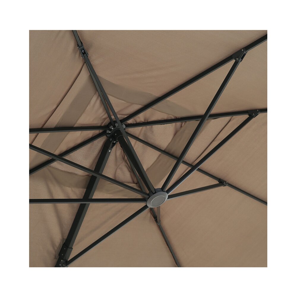 Parasol déporté 3x4 m taupe - PALERME photo 4