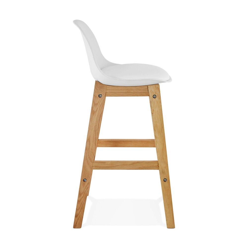 Lot de 2 chaises de bar design 38x86x43 cm blanc - ELO photo 3