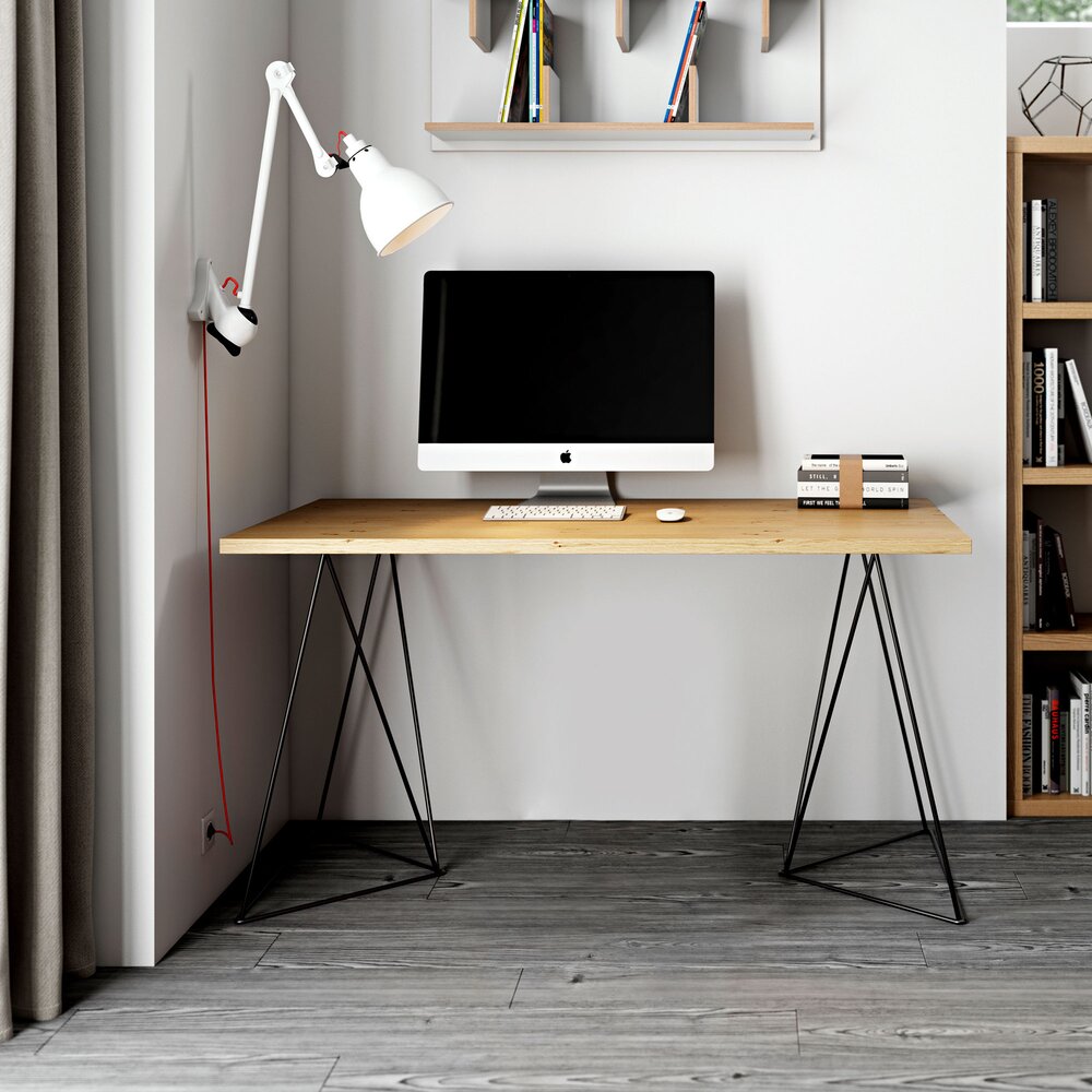 GONICVIN ES-Desk140 électrique Debout, Bureau Blanc + Cadre Noir, 140x60 cm  : : Cuisine et Maison