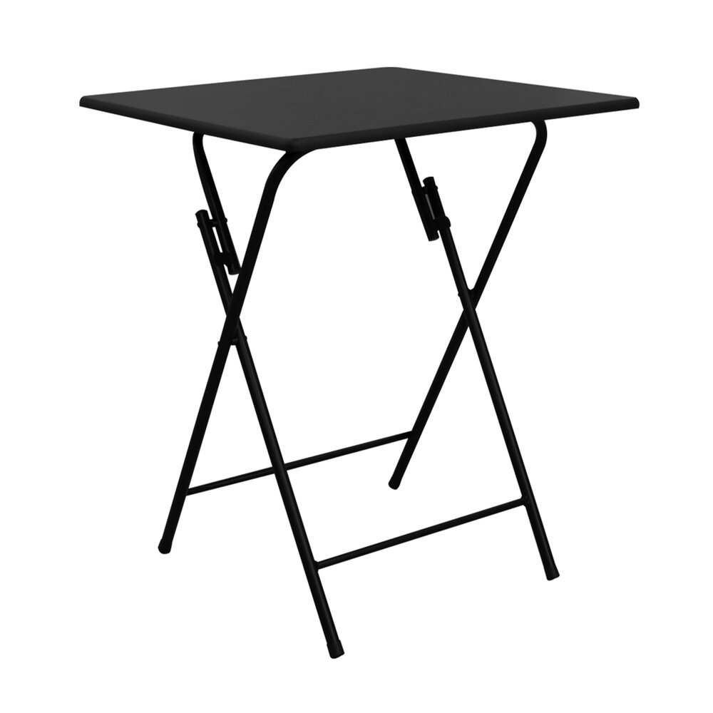 Table d'appoint pliable 60x60x75 cm en bois noir