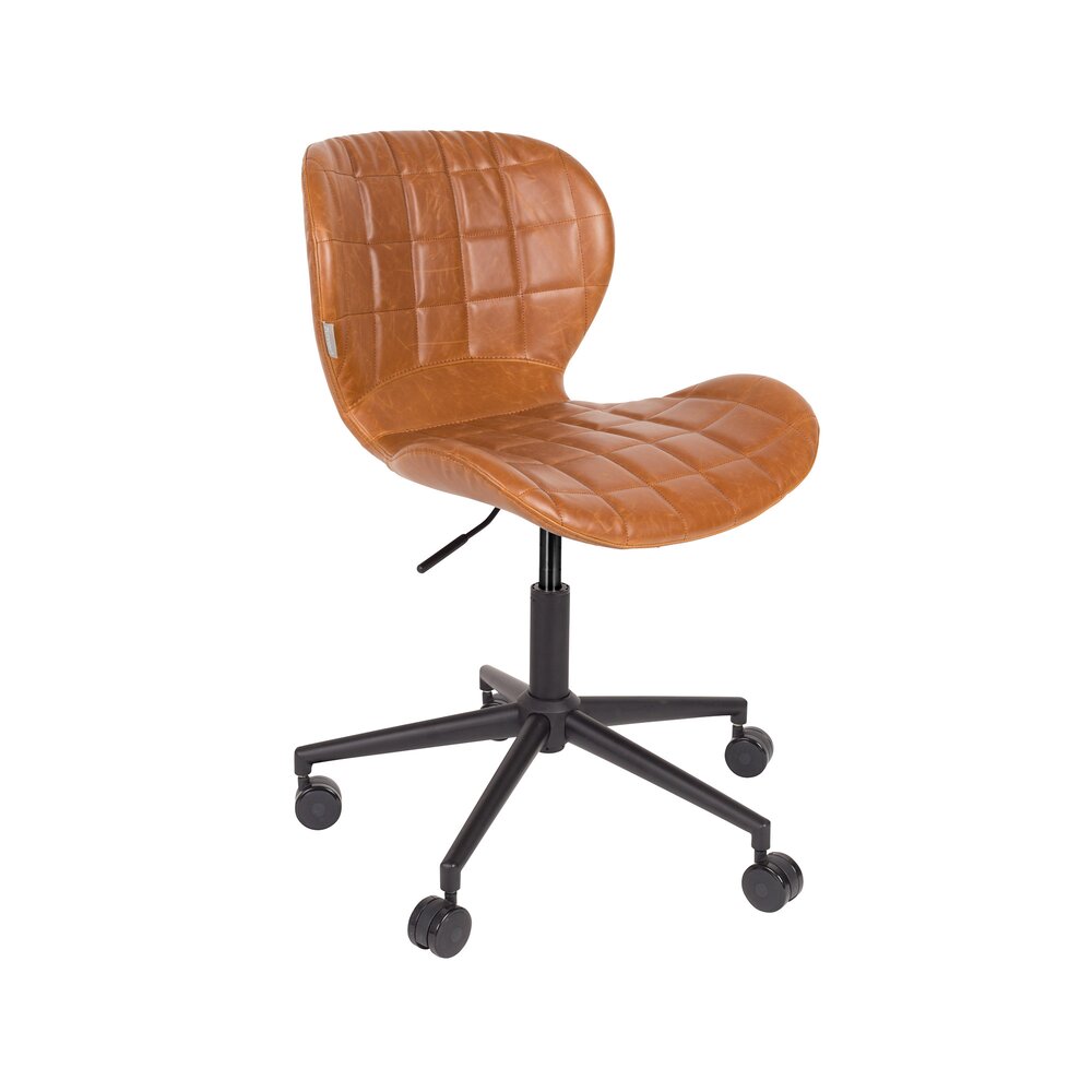 spellen Dubbelzinnig Werkwijze Chaise de bureau vintage en PU marron - OMG | Maison et Styles