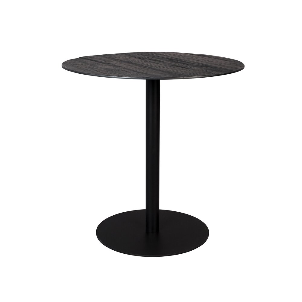 Table - Table ronde 75x75 cm décor pin noir et métal - BRAZA photo 1