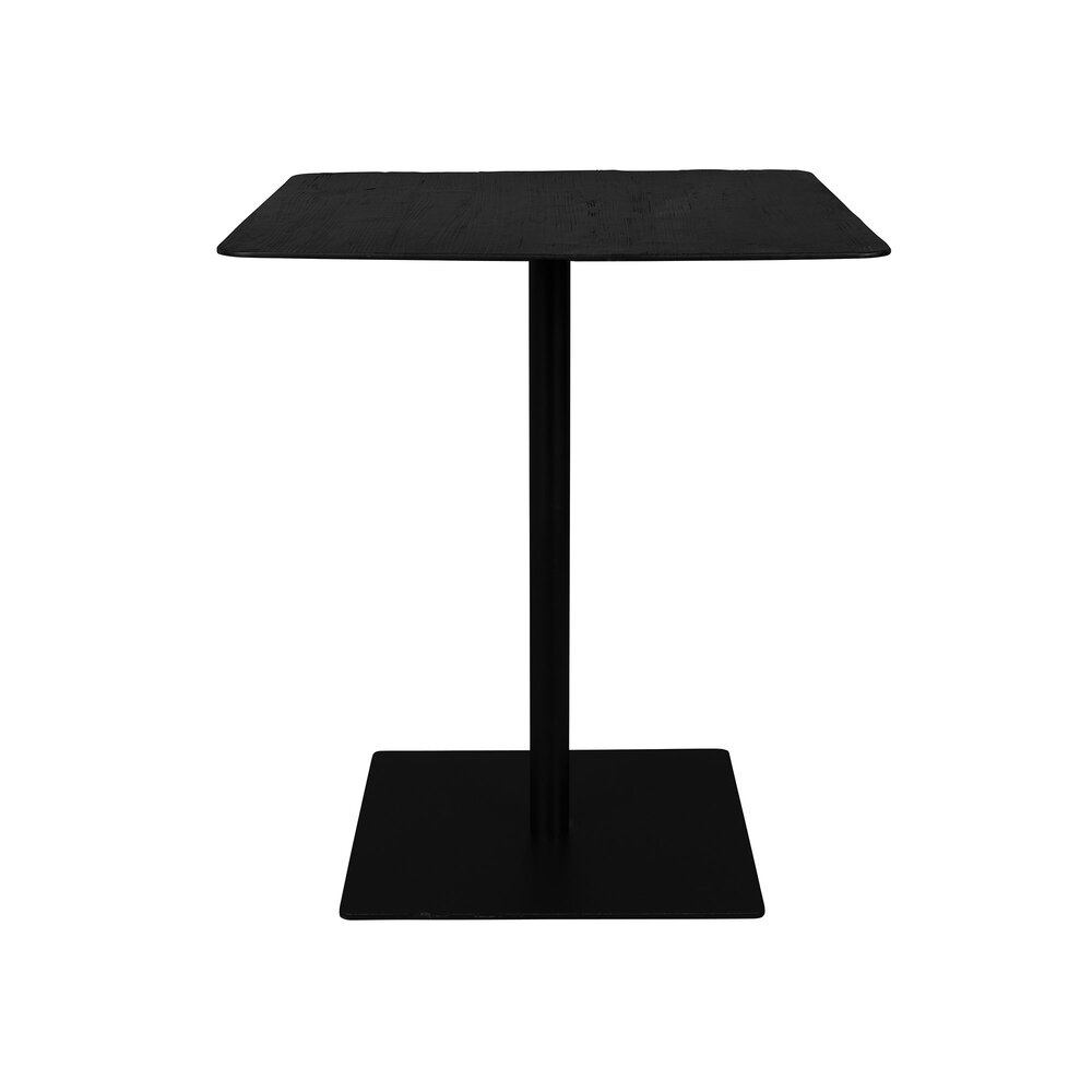 Table - Table carrée 70x93 cm décor pin noir et métal - BRAZA photo 1