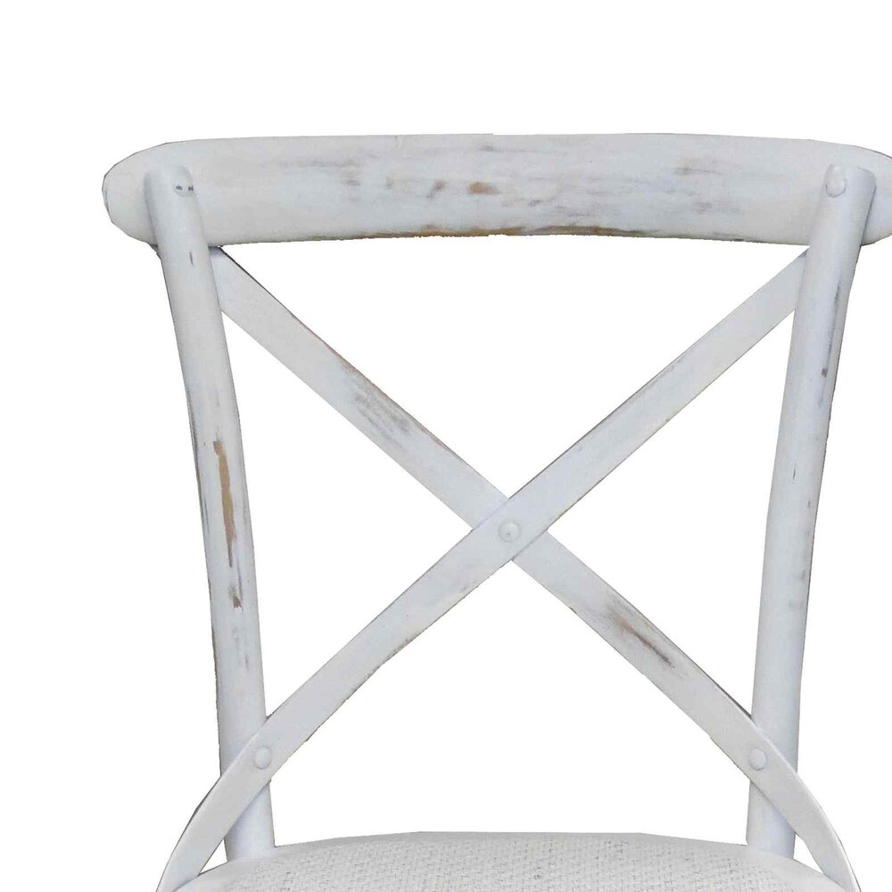 Lot de 2 chaises bistrot 45x50x92 cm en bouleau blanc - BATILLY photo 4