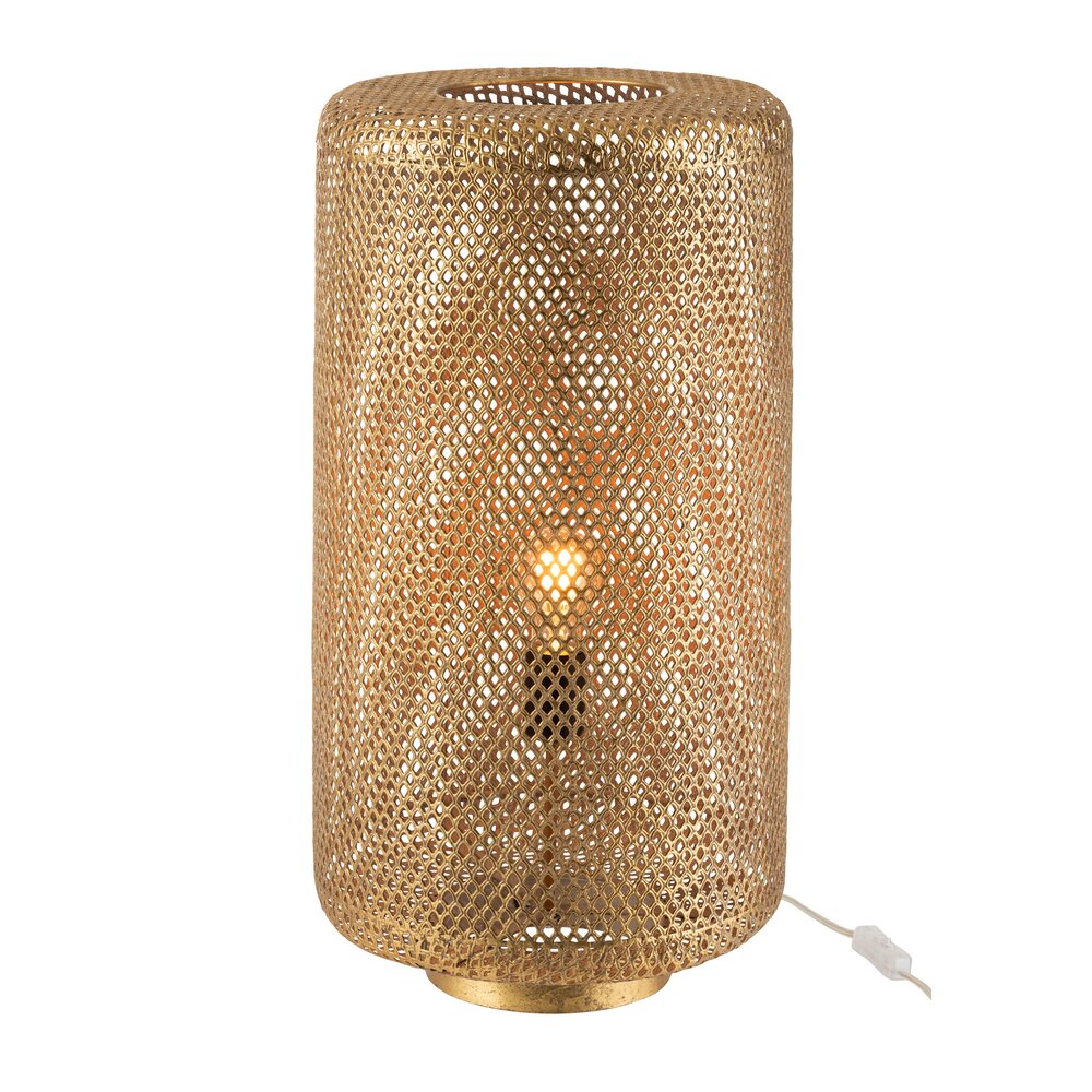 Luminaire - Lampe de table ronde 30,5x53,5 cm en verre et métal doré - ASAHI photo 1