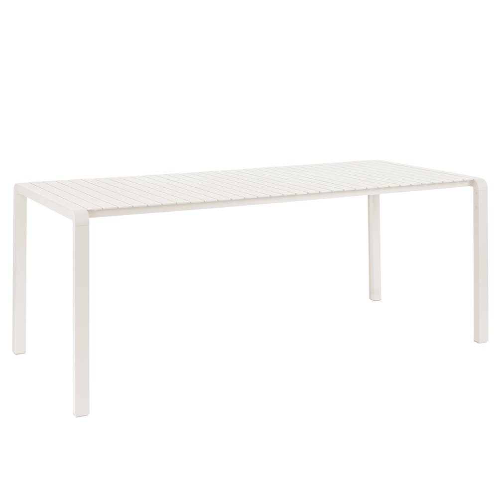 Table de jardin 214x96,7x75 cm en aluminium blanc - VONDEL photo 2