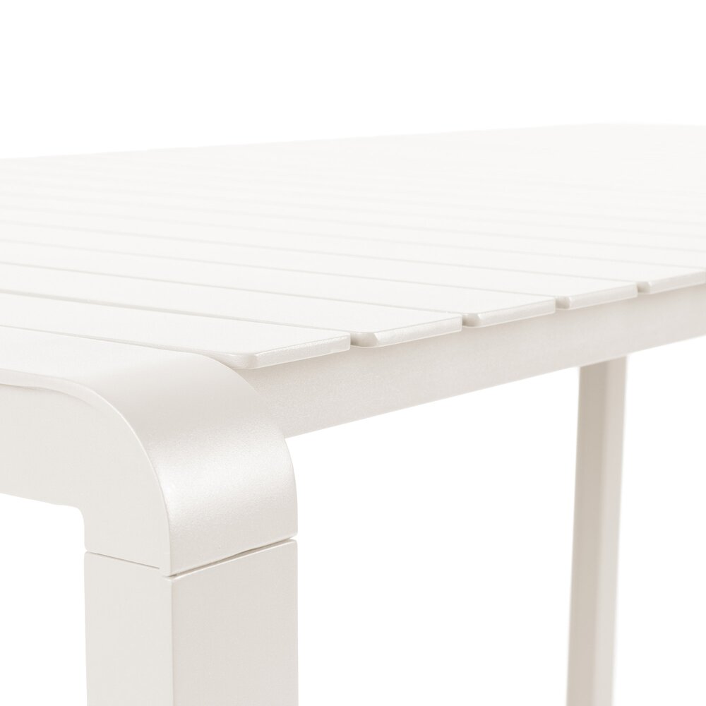 Table de jardin 214x96,7x75 cm en aluminium blanc - VONDEL photo 3