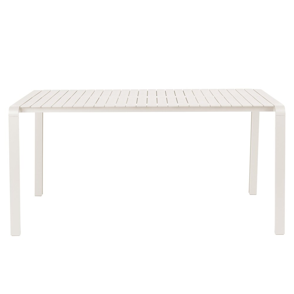 Table de jardin - Table de jardin 168,5x87,2x75 cm en aluminium blanc - VONDEL photo 1