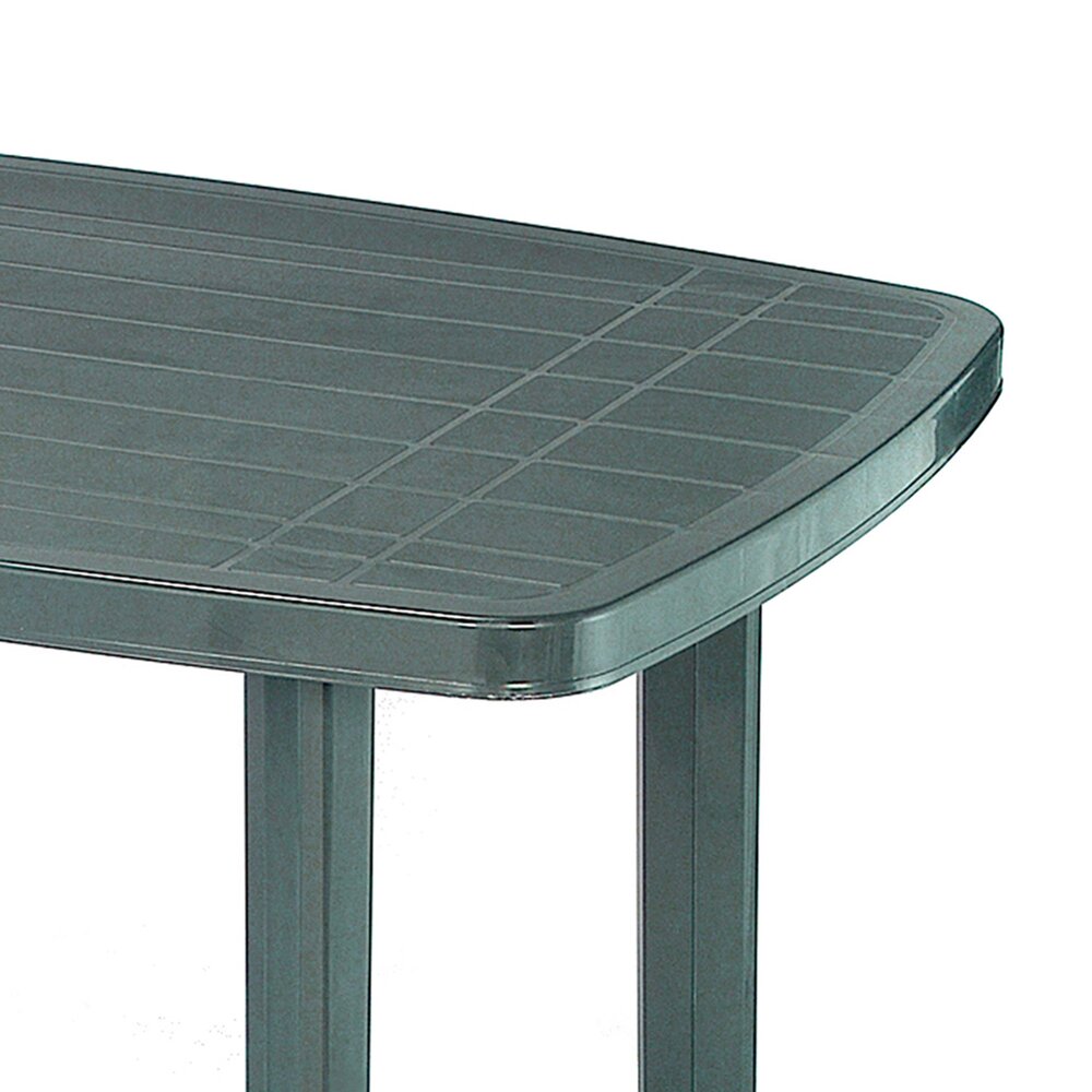 Table de jardin 140 cm en plastique vert photo 3