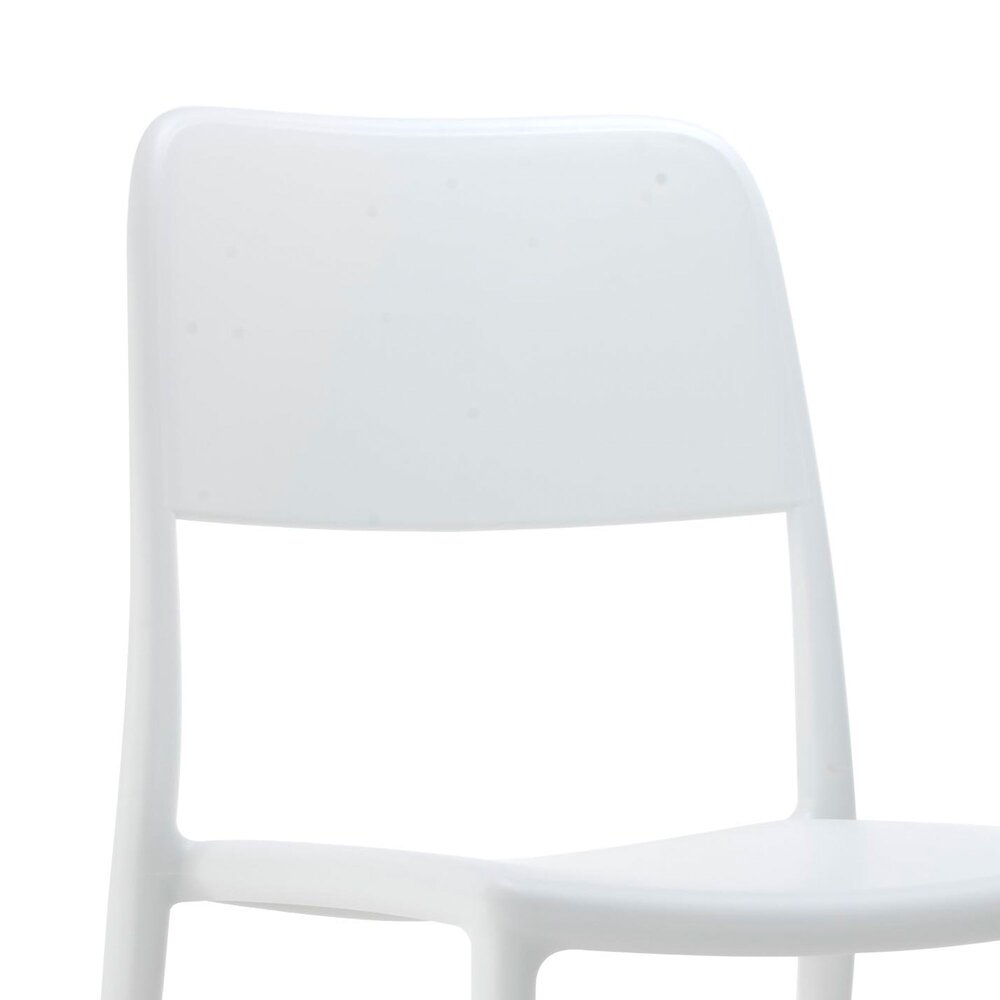 Lot de 4 chaises de jardin 52,5x45x83 cm blanches photo 3