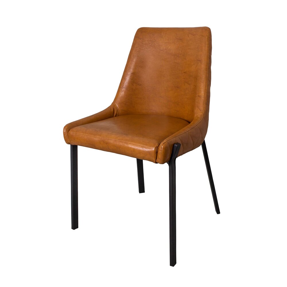 Chaise - Chaise 56,5x56,5x86,5 cm en PU marron photo 1