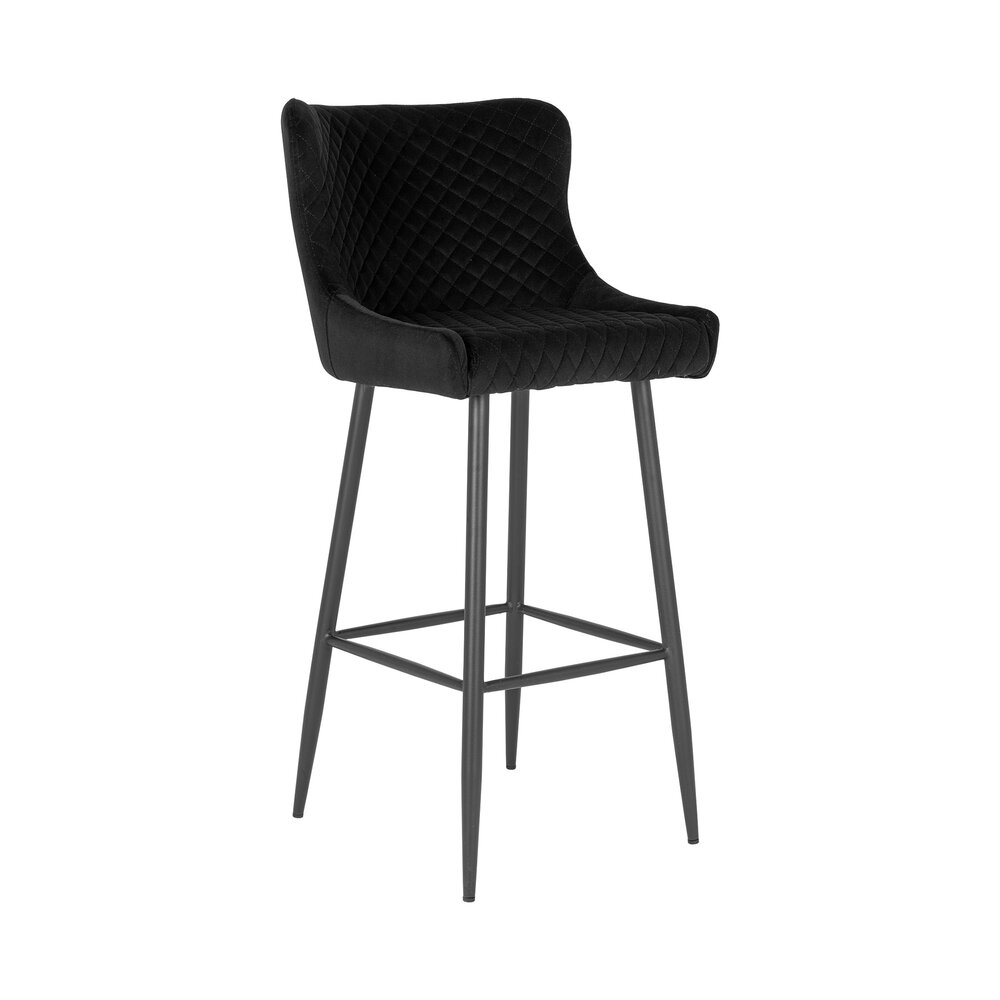 Tabouret de bar - Chaise de bar 56x48x105 cm en velours noir - GOSNAY photo 1