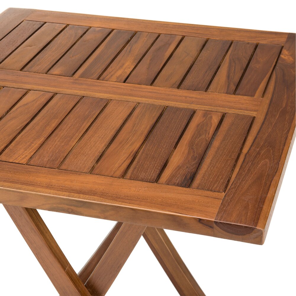 Table carrée pliante 70 cm en teck huilé - GARDENA photo 4