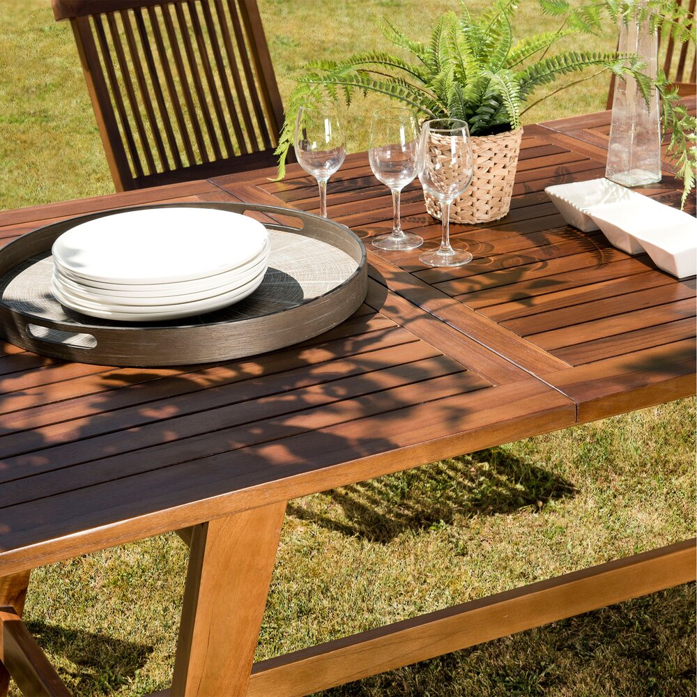 Table Carrée Pliante 60x60cm en bois de Teck, Meubles de Jardin