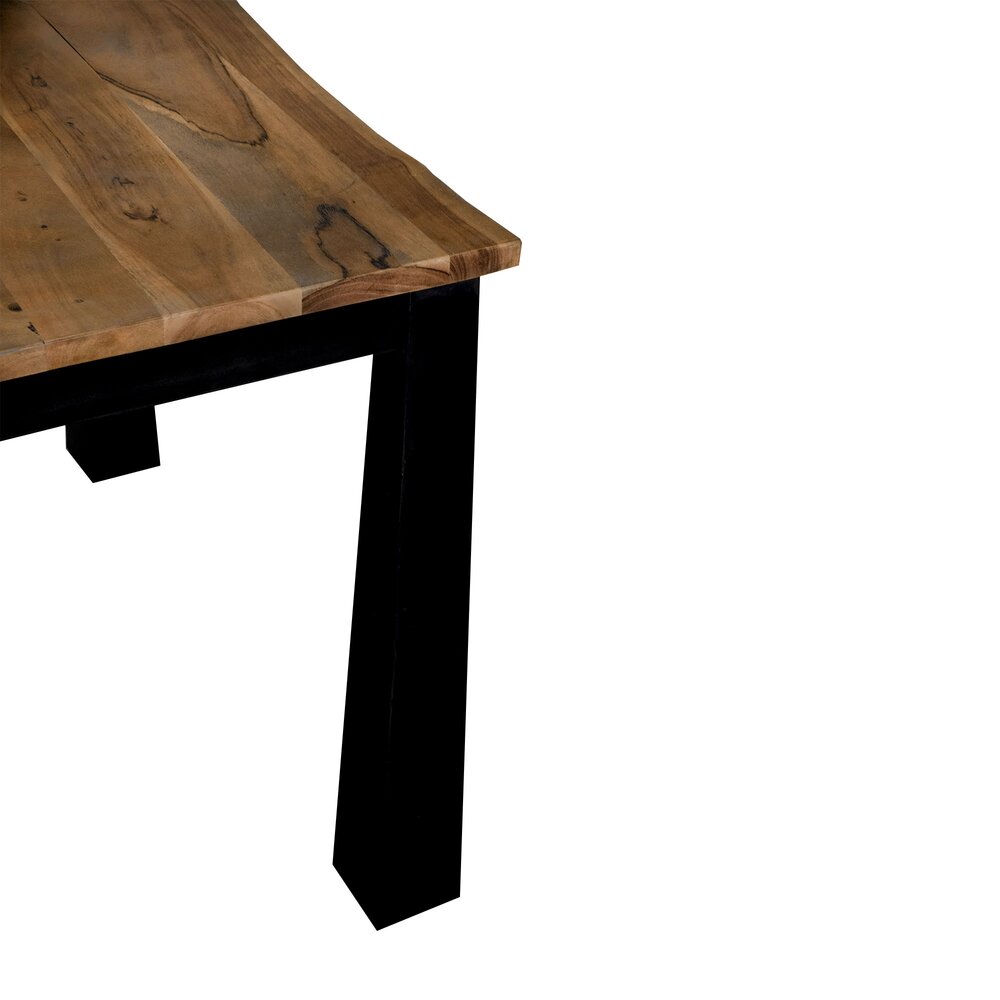 Table à manger carrée 100 cm en acacia vernis - KANTE photo 2