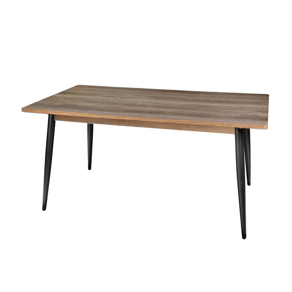 Table à manger 160x90x77,5 cm en bois et métal - CLOVA photo 1
