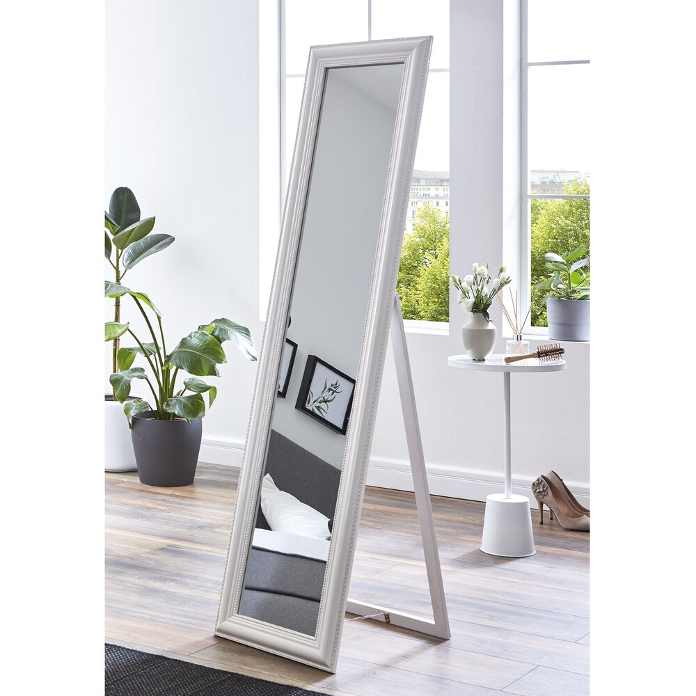 Miroir - Psyché 40x49x156 cm en bois laqué blanc photo 1