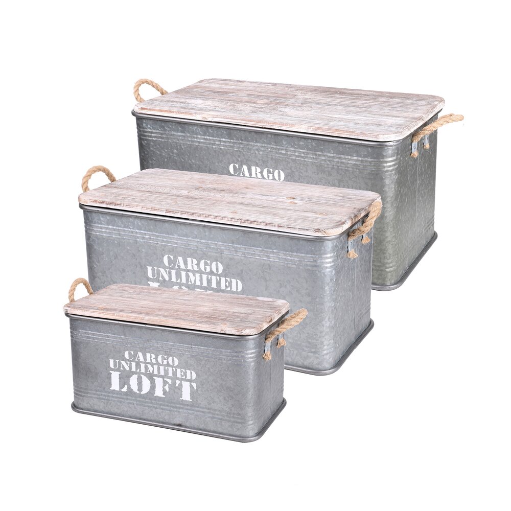 Boîte métallique : boîte métal cuisine, rangement, forme ronde..