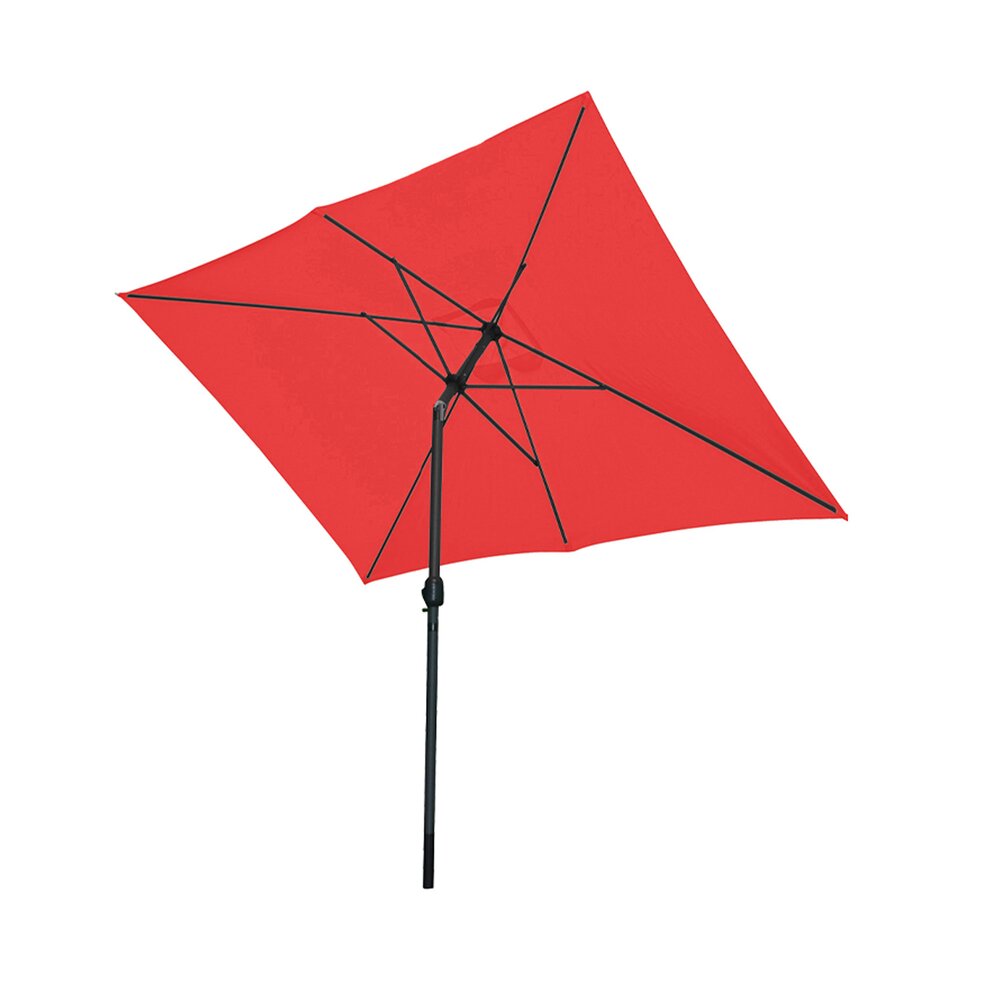 Parasol rectangulaire inclinable 200x300 cm rouge - PALERMO photo 2