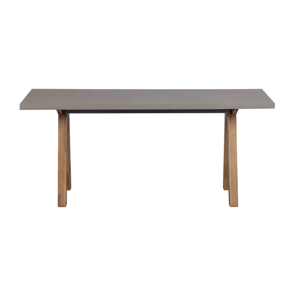 Table à manger 180x90x77 cm gris et naturel photo 2