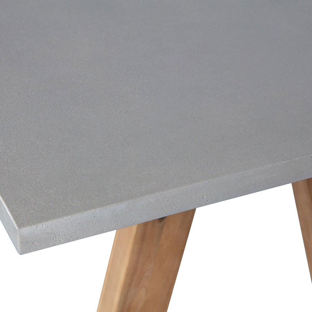 Table à manger 180x90x77 cm gris et naturel photo 4