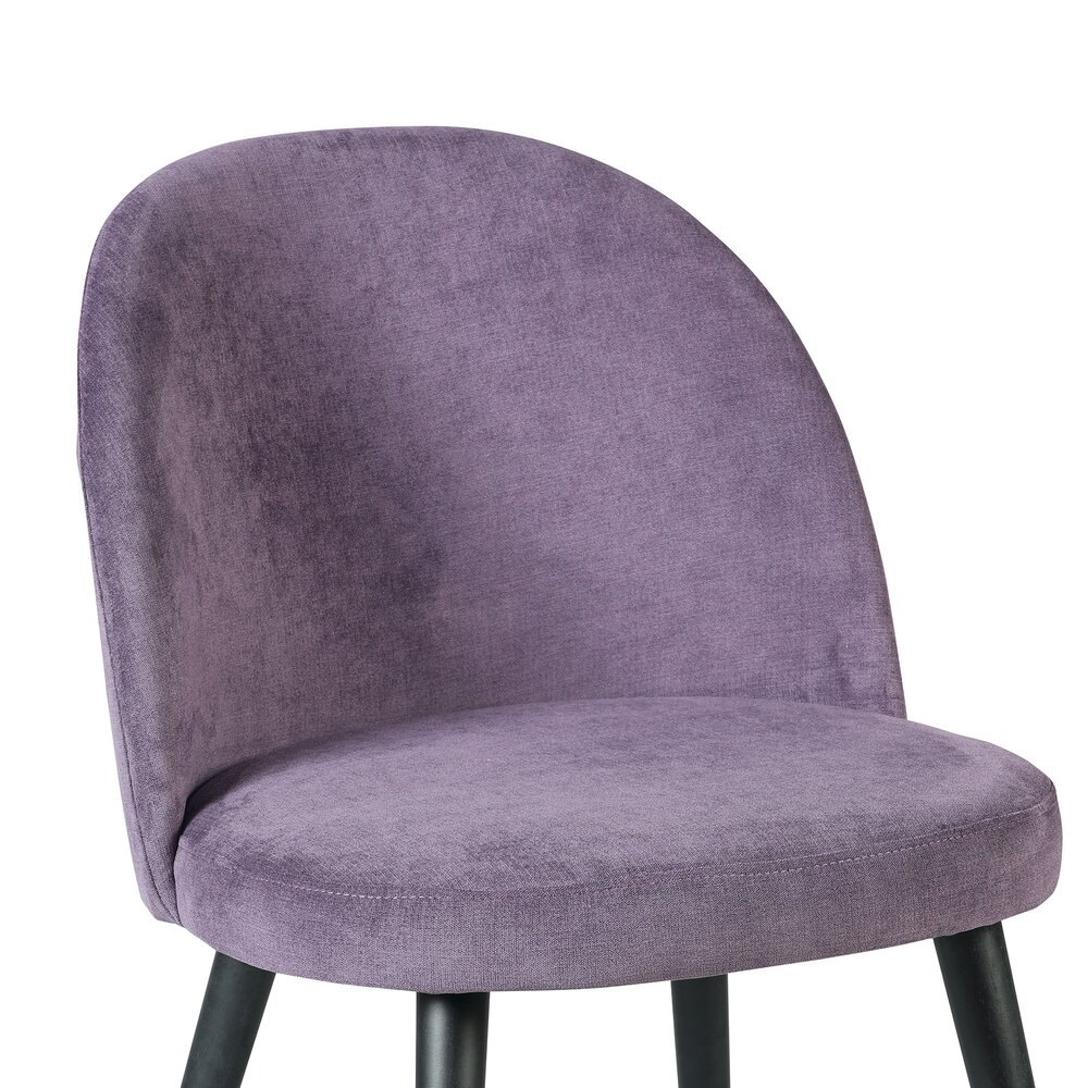 Lot de 2 chaises repas 47x43x80 cm en tissu violet clair photo 2
