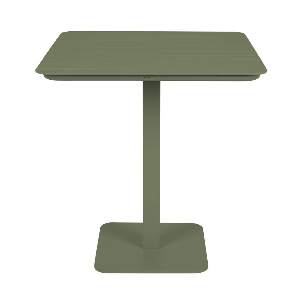 Table de jardin - Table bistrot de jardin 71x71x75 cm en aluminium vert - VONDEL photo 1
