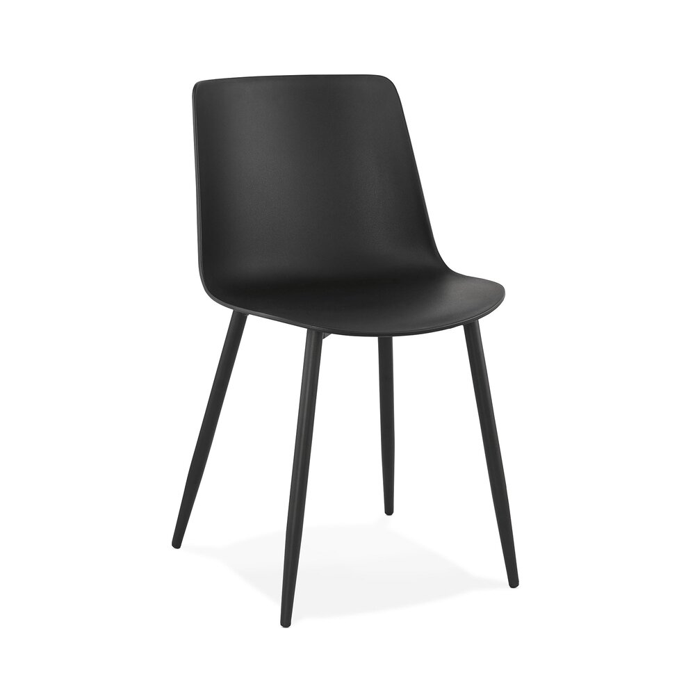 Chaise - Chaise repas 50x44x77 cm en polypropylène noir photo 1