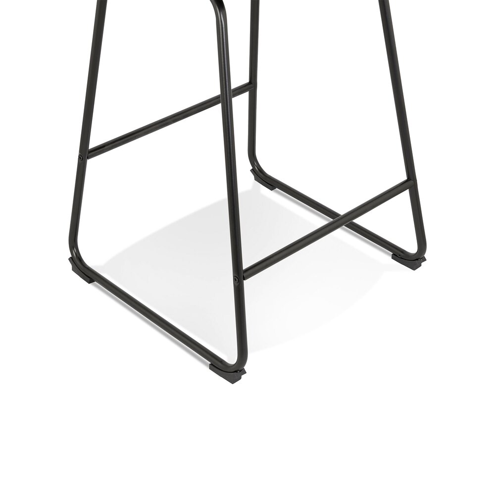 Chaise de bar 55x48x109 cm en tissu noir - LAYNA photo 5