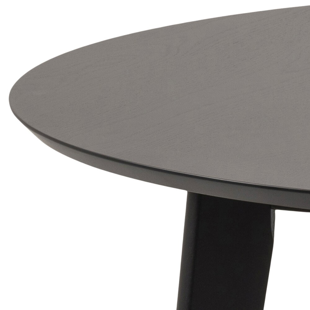Table à manger ronde 105 cm décor chêne noir - SELDA photo 4