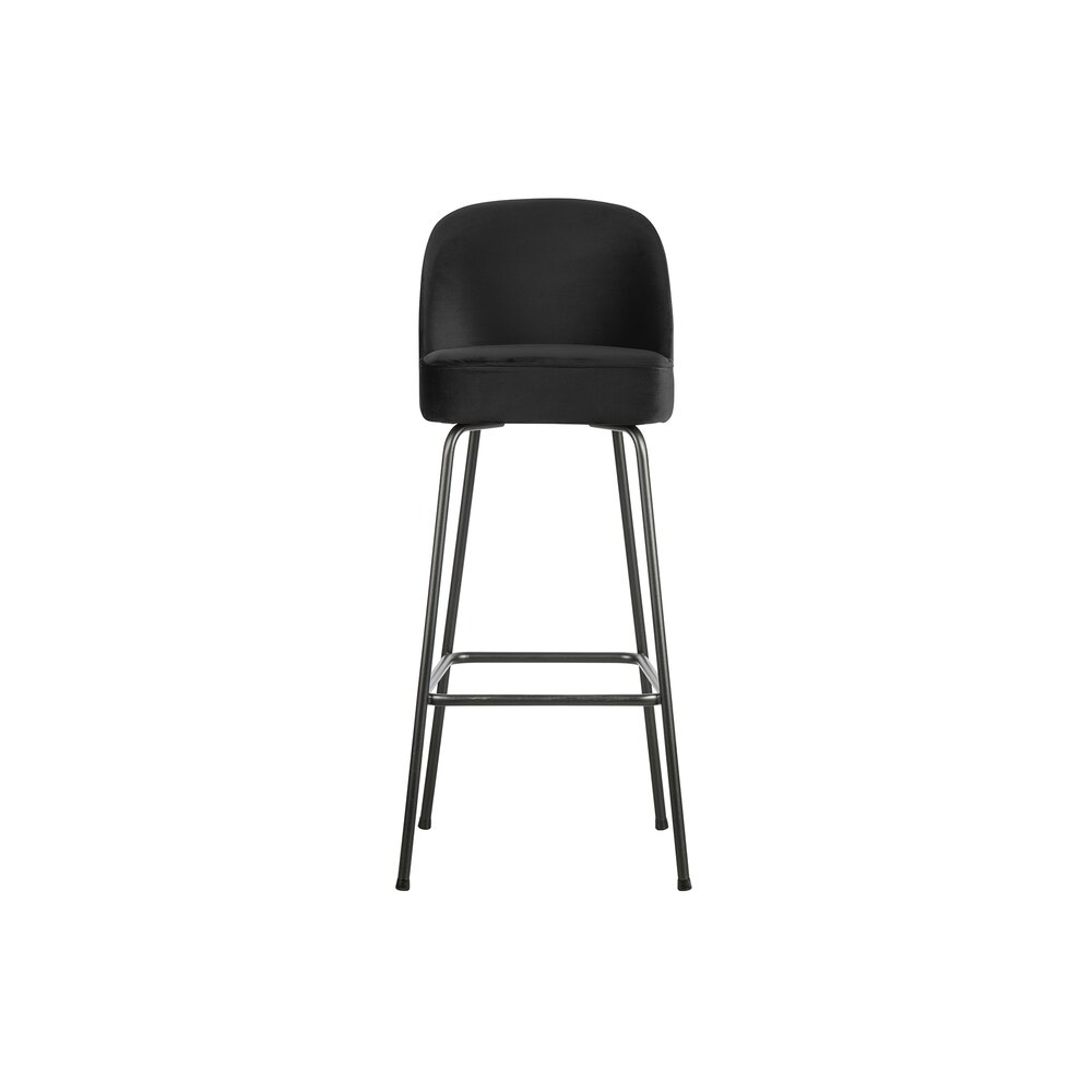 Tabouret de bar - Chaise de bar 50x55x103 cm en velours noir - SANDER photo 1