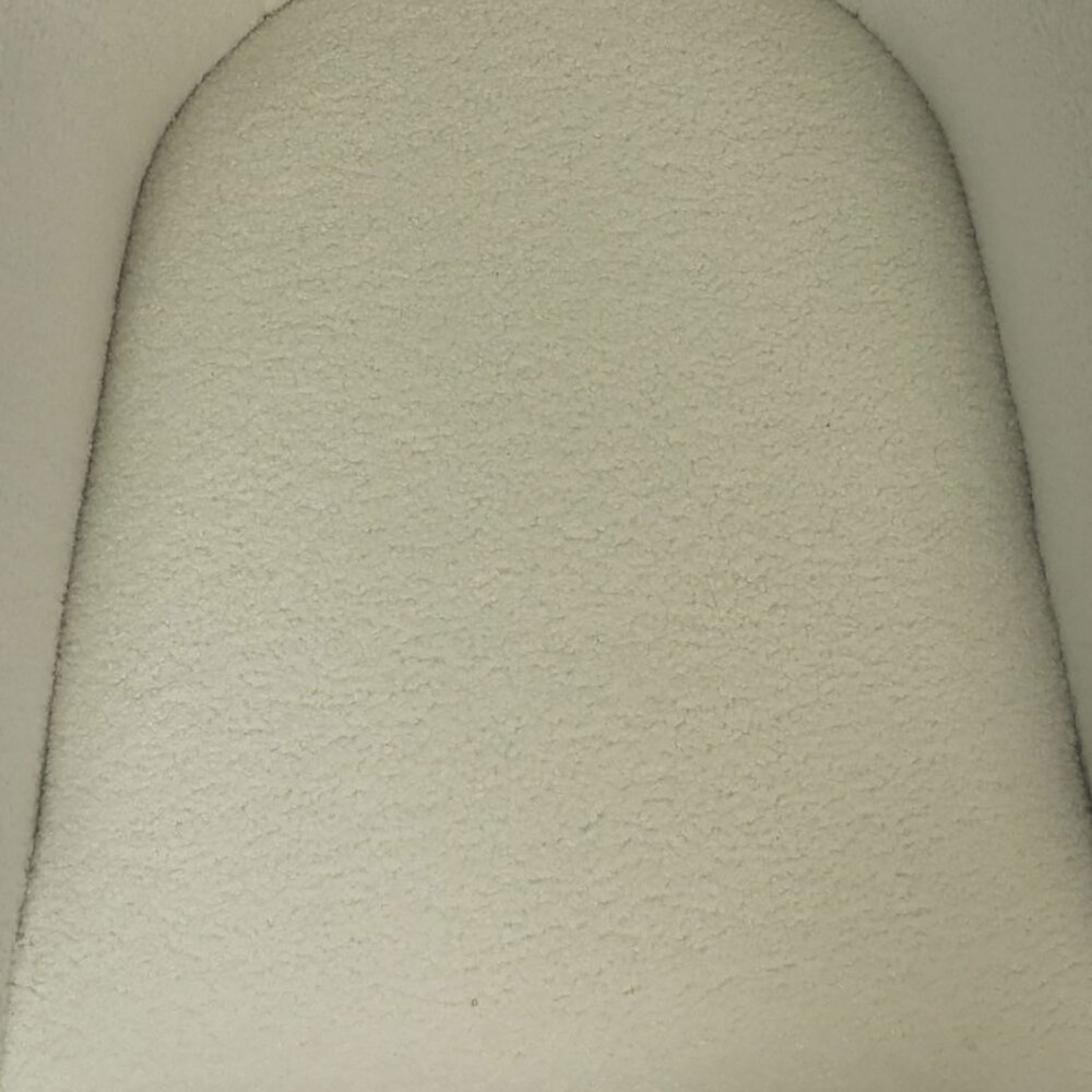 Fauteuil 77x68x83 cm en tissu bouclette blanc et métal photo 5
