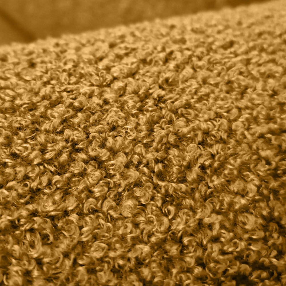 Canapé d'angle à gauche en tissu bouclette moutarde - CENTAUR photo 9