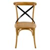 Chaise - Lot de 2 chaises bistrot couleur naturel avec croisillon noir - BISTRONO photo 2