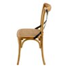 Chaise - Lot de 2 chaises bistrot couleur naturel avec croisillon noir - BISTRONO photo 3