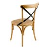 Chaise - Lot de 2 chaises bistrot couleur naturel avec croisillon noir - BISTRONO photo 4