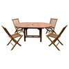 Ensemble repas - Table de jardin 120/170x100x75 + lot de 4 chaises photo 2