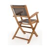 Chaise de jardin - Lot de 2 fauteuils pliants en teck et textilène - GARDENA photo 4