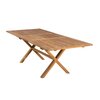 Table de jardin - Table rectangulaire 180/240 cm pieds croisés en teck - GARDENA photo 4