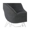 Chaise - Lot de 2 fauteuils design en tissu gris piétement métal blanc - UMILA photo 5