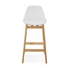 Tabouret de bar - Lot de 2 chaises de bar design 38x86x43 cm blanc - ELO photo 2