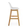 Tabouret de bar - Lot de 2 chaises de bar design 38x86x43 cm blanc - ELO photo 3