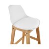 Tabouret de bar - Lot de 2 chaises de bar design 38x86x43 cm blanc - ELO photo 5