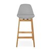 Tabouret de bar - Lot de 2 chaises de bar design 38x86x43 cm gris - ELO photo 2