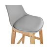 Tabouret de bar - Lot de 2 chaises de bar design 38x86x43 cm gris - ELO photo 5