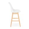 Tabouret de bar - Lot de 2 chaises de bar design 48x102x56 cm blanc - ELO photo 3
